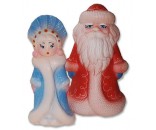 Набор резиновых игрушек Рождество Дед Мороз,Снегурочка  СИ-100