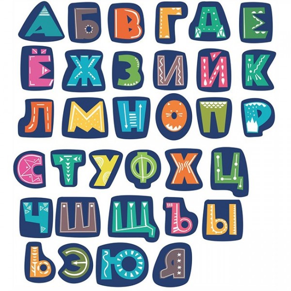 Деревянный алфавит русский Узоры IG0070