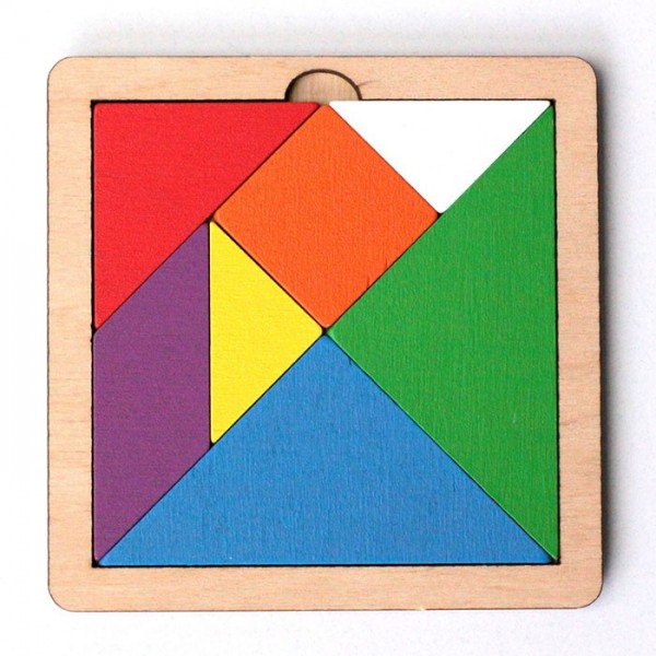 Деревянная игра головоломка Танграм (цв, мал) 00786