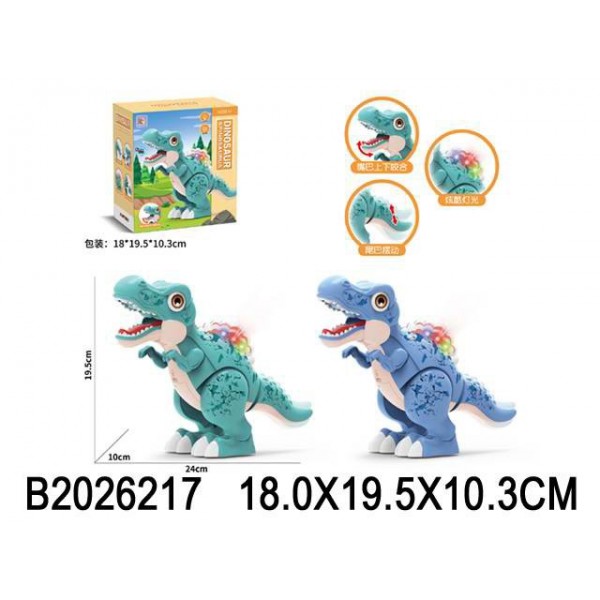 Динозавр 3368 на батарейках подсветка, звук в коробке