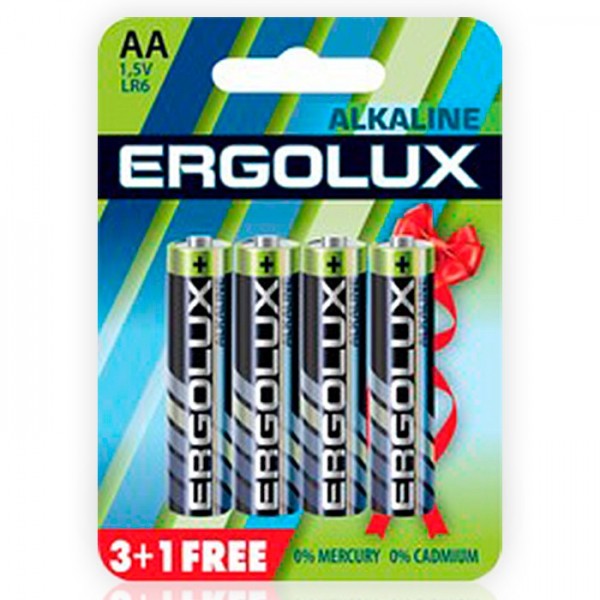 Элемент питания 12866 Ergolux 3+1xBL LR 6 / цена за 1 шт /