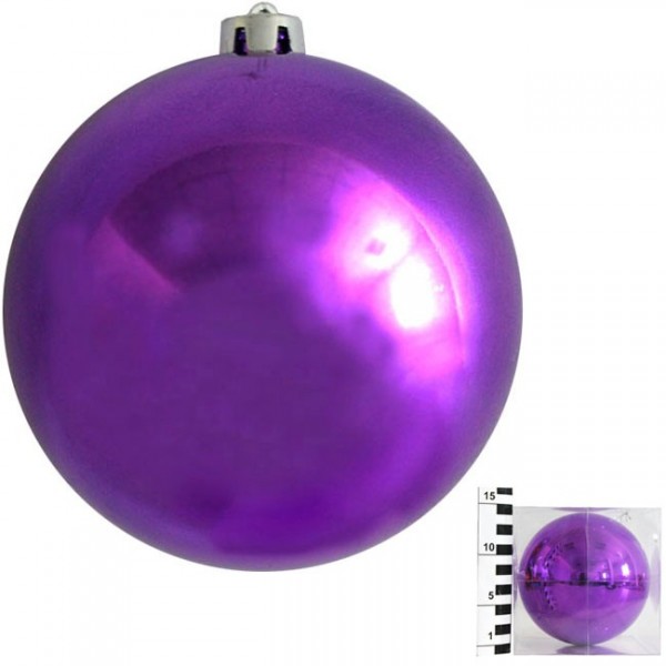 Шар 15см 141-2004М фиолетовый глянец