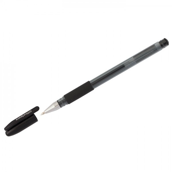 Ручка гелевая черный OfficeSpace TC-Grip 0,5мм, грип 260061