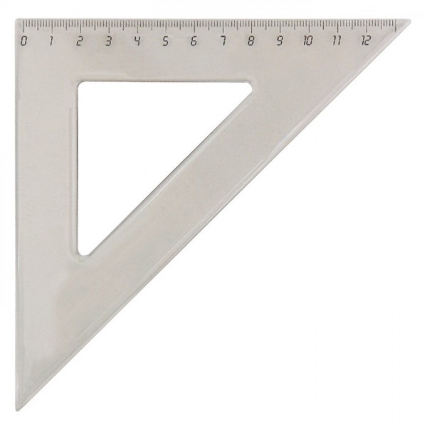 Треугольник 12 см. прозрачный тонированный Л-6205