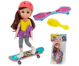 Кукла малышка Miss Kapriz 53825YS со скейтом в пак.