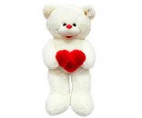 Медведь Бетти с сердцем 100 см Белый МБЕС-100б