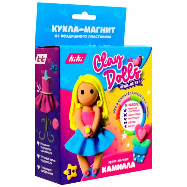 Набор для творчества Кукла-магнит из пластилина PD003 KiKi