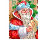 Набор для творчества Алмазная мозаика Дед Мороз читает письмо 17*22см НД-5845