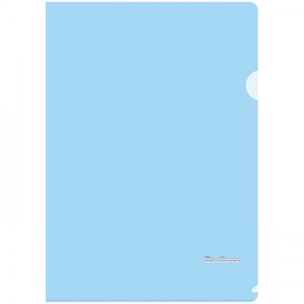 Папка-уголок Berlingo Starlight, А4, 180мкм, прозрачная голубая 268387